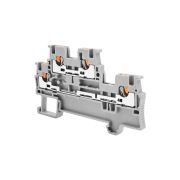 Клемма push-in двухуровневая, 1.5 мм², серая