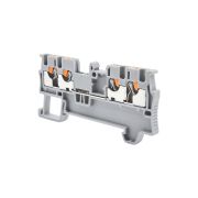 Клемма push-in четырехпроводная, 1.5 мм², серая