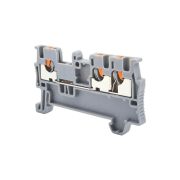 Клемма push-in трехпроводная, 1.5 мм², серая